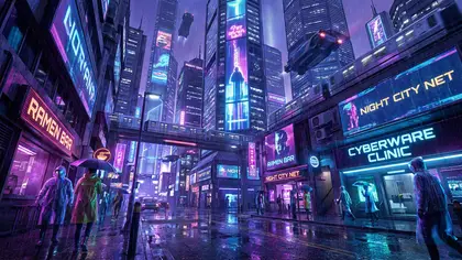 Neon Cyberpunk City