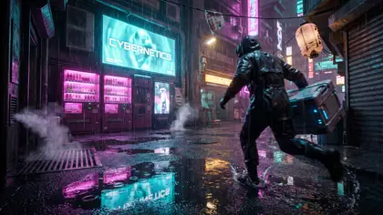 Neon Rain Alley