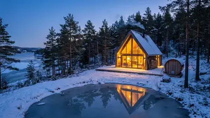 Nordic Cabin Dusk